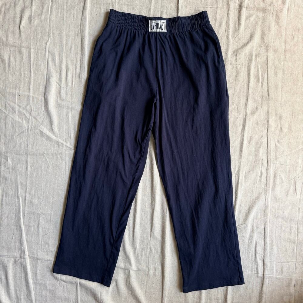 Vintage Everlast Pants Men's L Navy Lightweight Cotton Lounge Sweatpants Gymcore